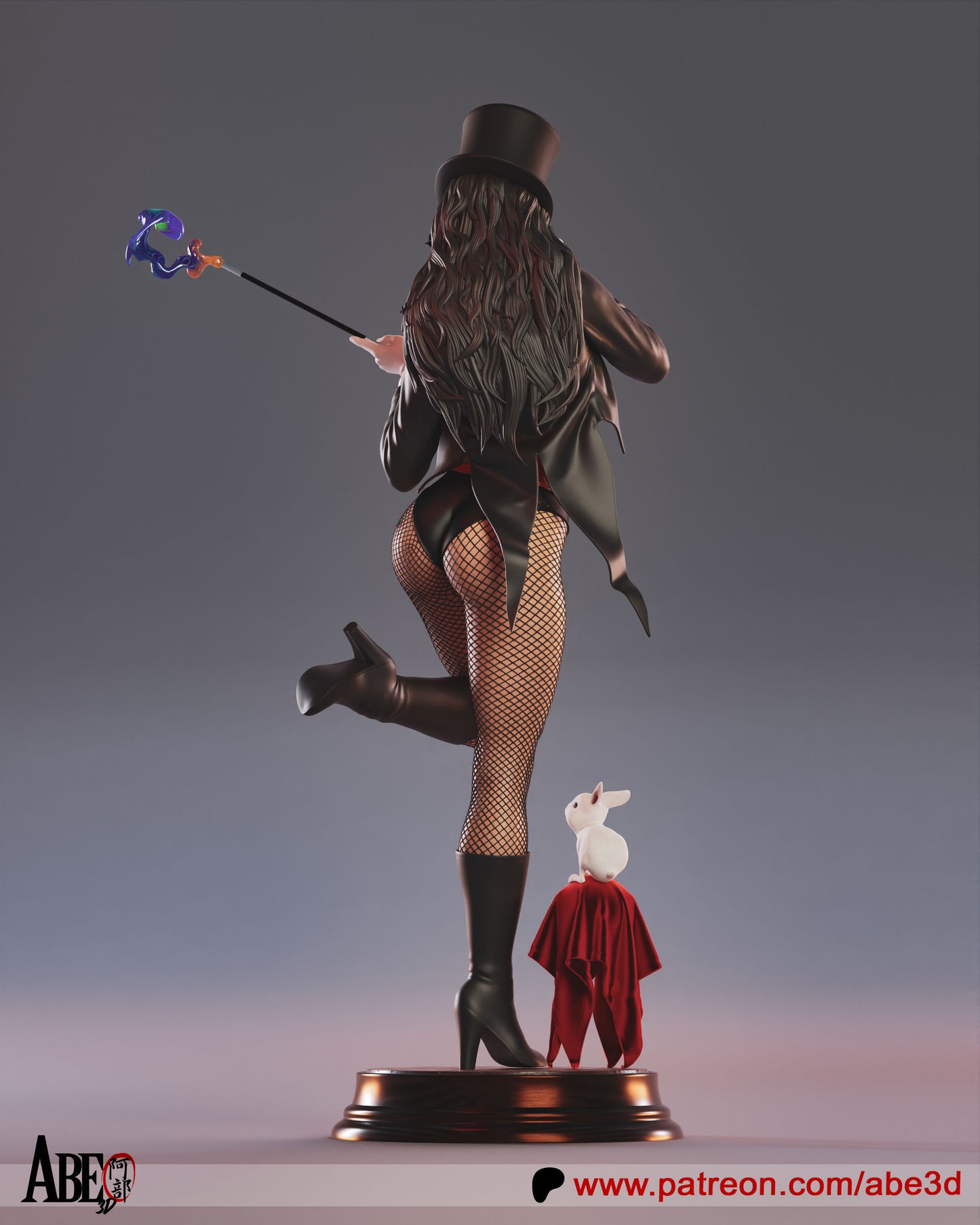 Zatanna - Unassembled and Unpainted Garage Kit - Model Designed by Abe3d (VARIANT PARTS INCLUDED
