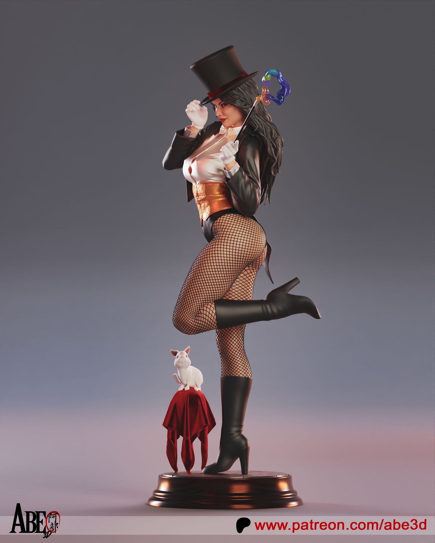 Zatanna - Unassembled and Unpainted Garage Kit - Model Designed by Abe3d (VARIANT PARTS INCLUDED