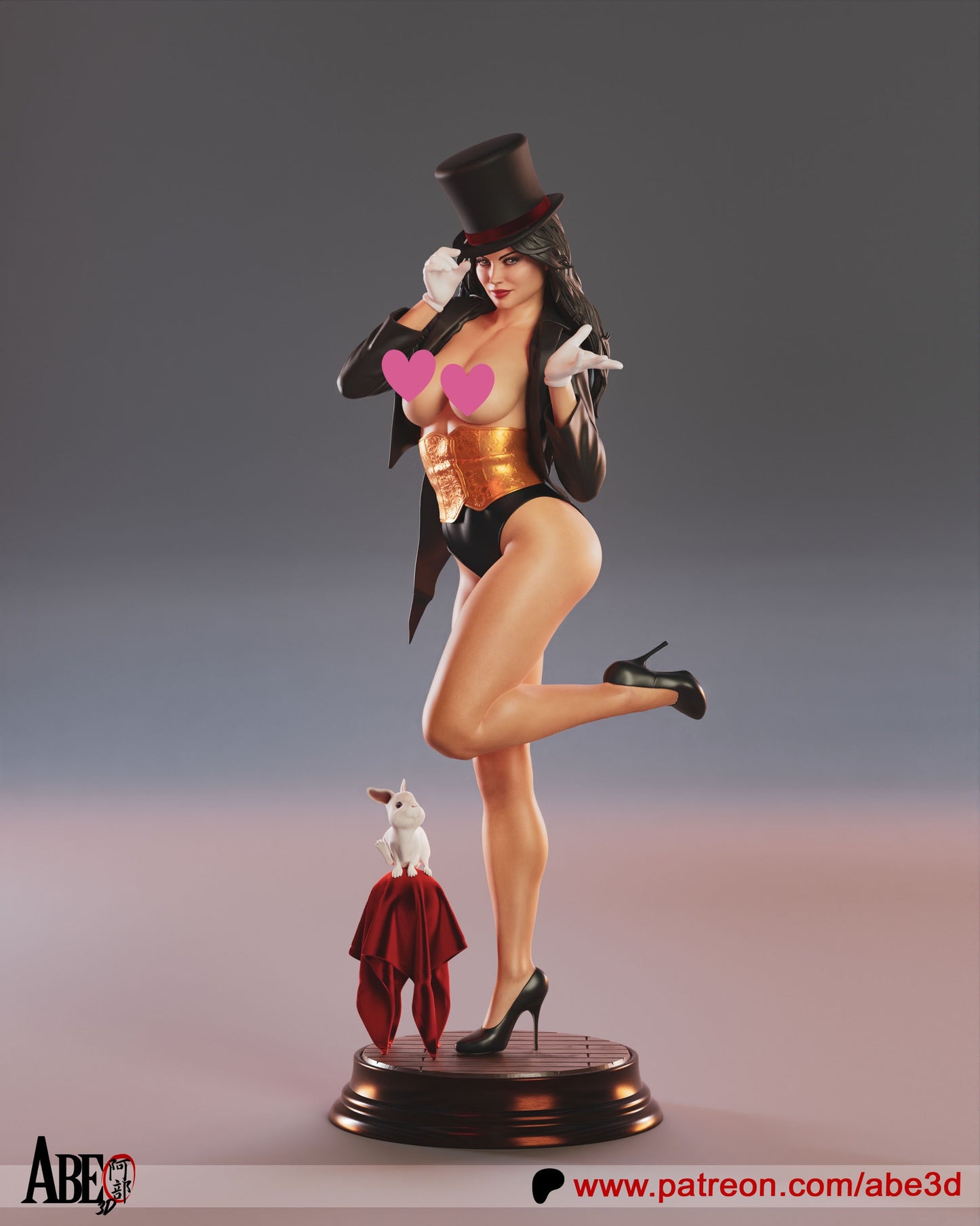Zatanna NSFW - Unassembled and Unpainted Garage Kit - Model Designed by Abe3d
