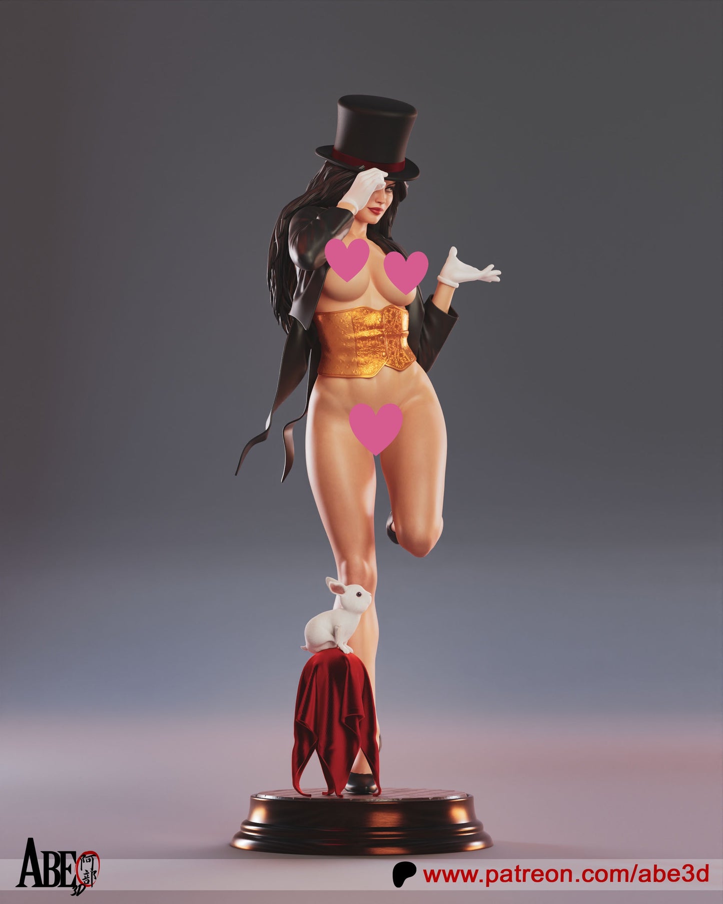 Zatanna NSFW - Unassembled and Unpainted Garage Kit - Model Designed by Abe3d