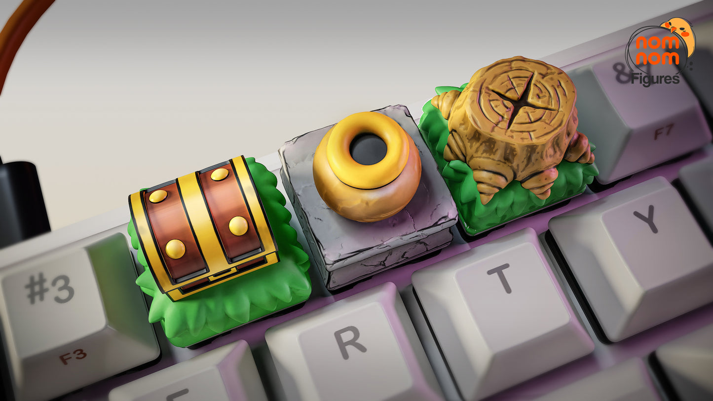 Link To The Past KeyCaps - UNPAINTED - Model Designed by NomNom Figures