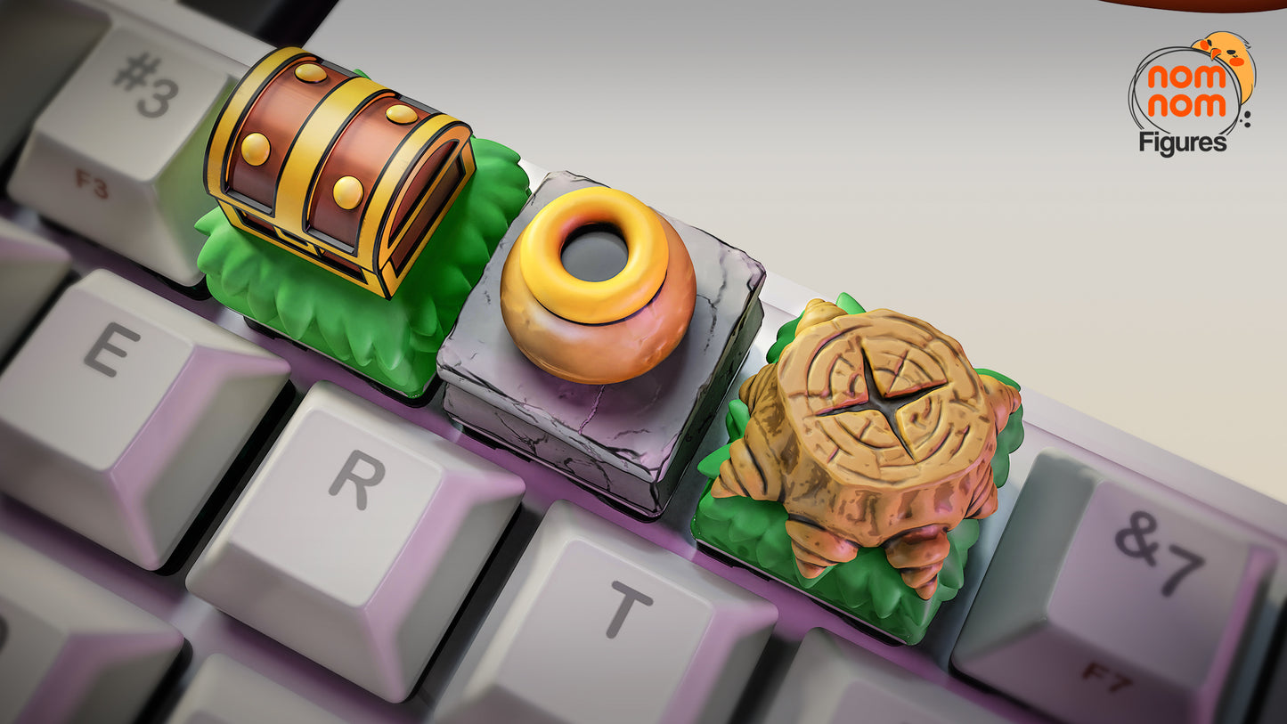 Link To The Past KeyCaps - UNPAINTED - Model Designed by NomNom Figures