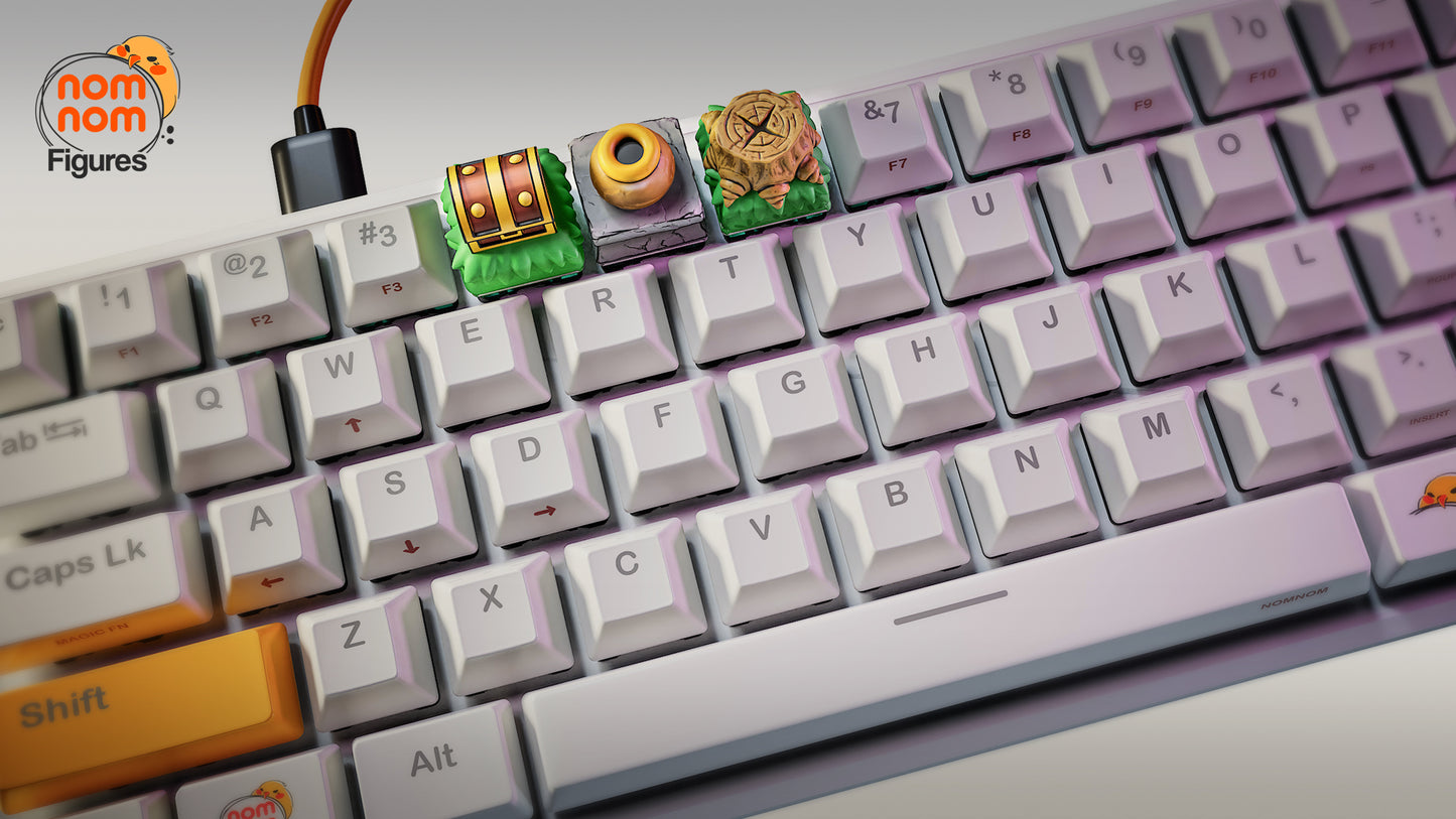 Link To The Past KeyCaps - UNPAINTED - Model Designed by NomNom Figures