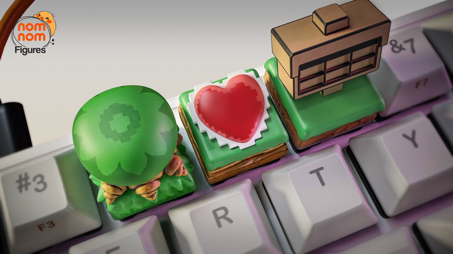 Link To The Past KeyCaps - UNPAINTED - Model Designed by NomNom Figures