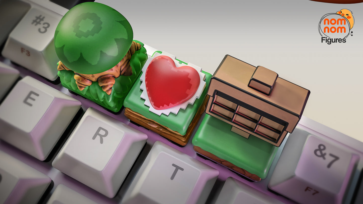 Link To The Past KeyCaps - UNPAINTED - Model Designed by NomNom Figures