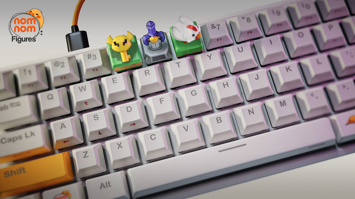 Link To The Past KeyCaps - UNPAINTED - Model Designed by NomNom Figures