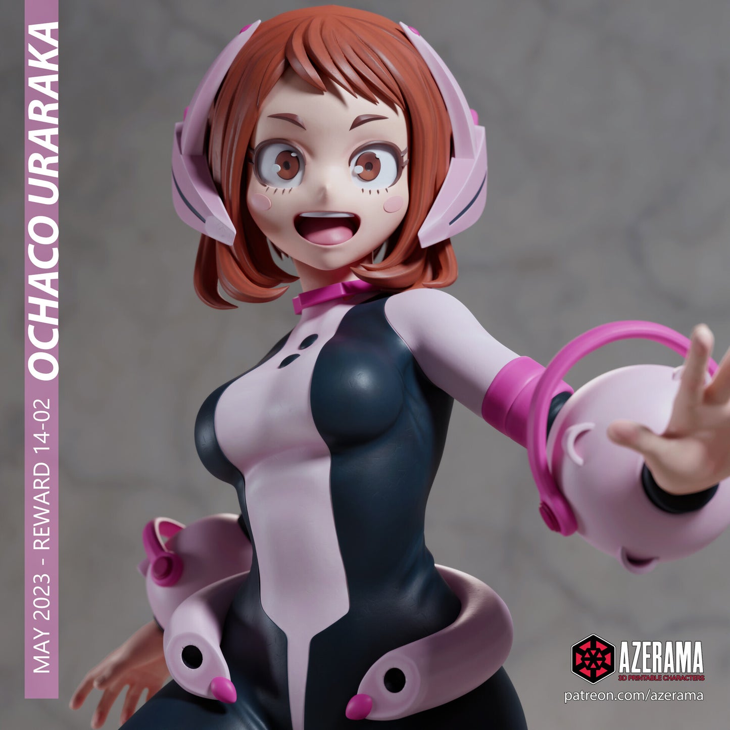 Ochaco - Unassembled and Unpainted Garage Kit - Model Designed by Azerama