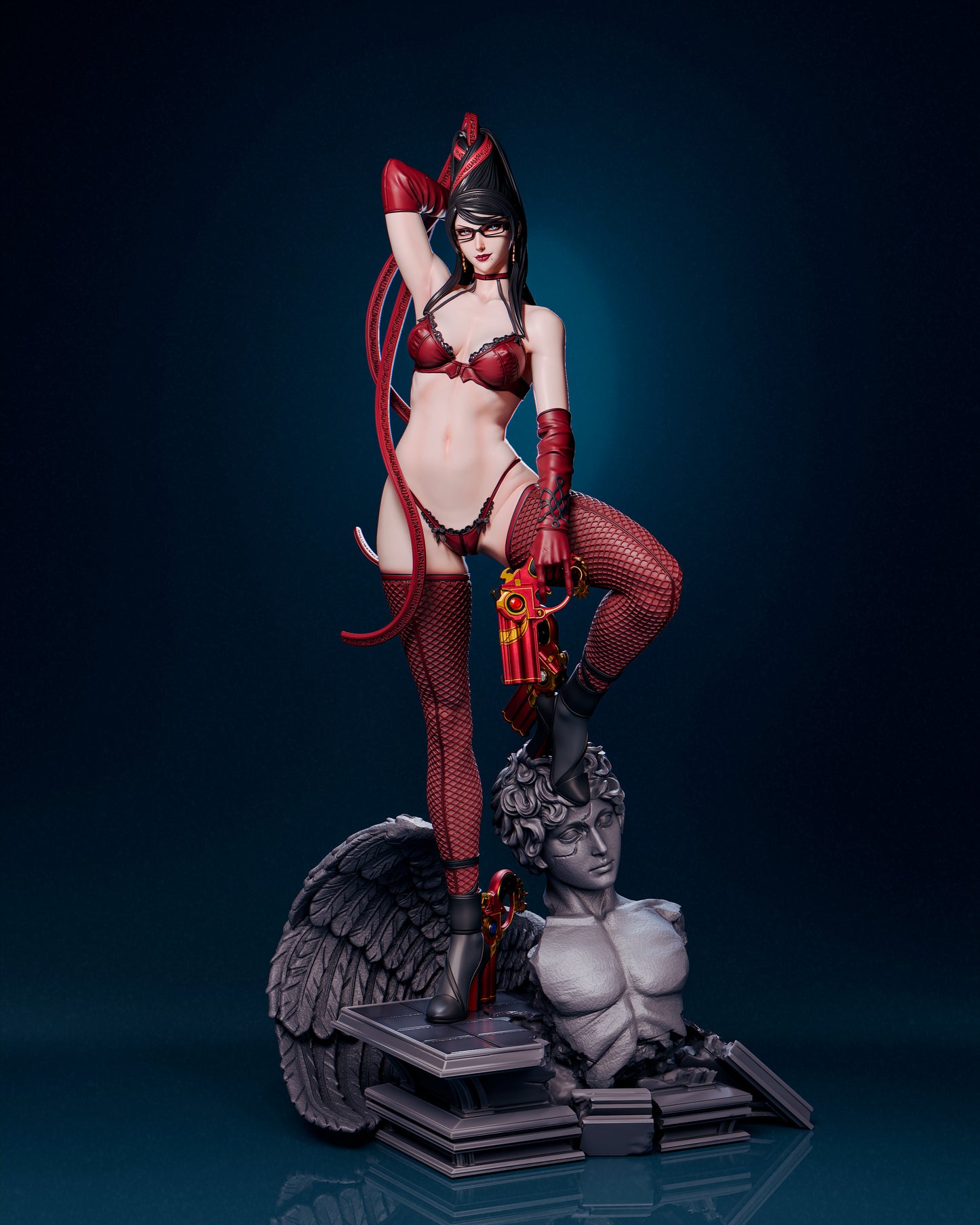 Bayonetta NSFW - Unassembled and Unpainted Garage Kit - Model Designed by Abe3D/davilm_art