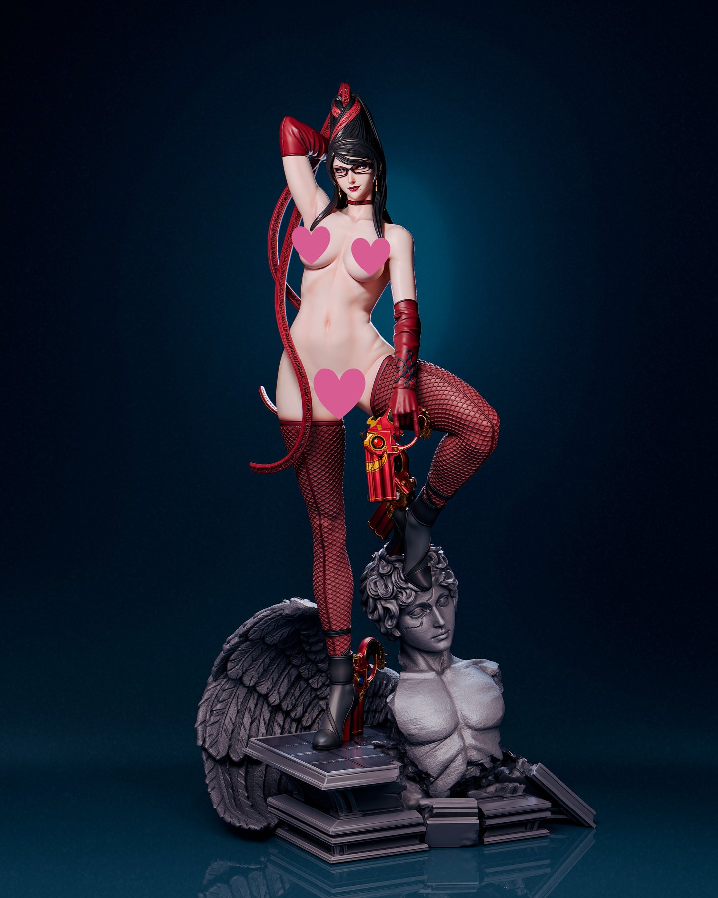 Bayonetta NSFW - Unassembled and Unpainted Garage Kit - Model Designed by Abe3D/davilm_art