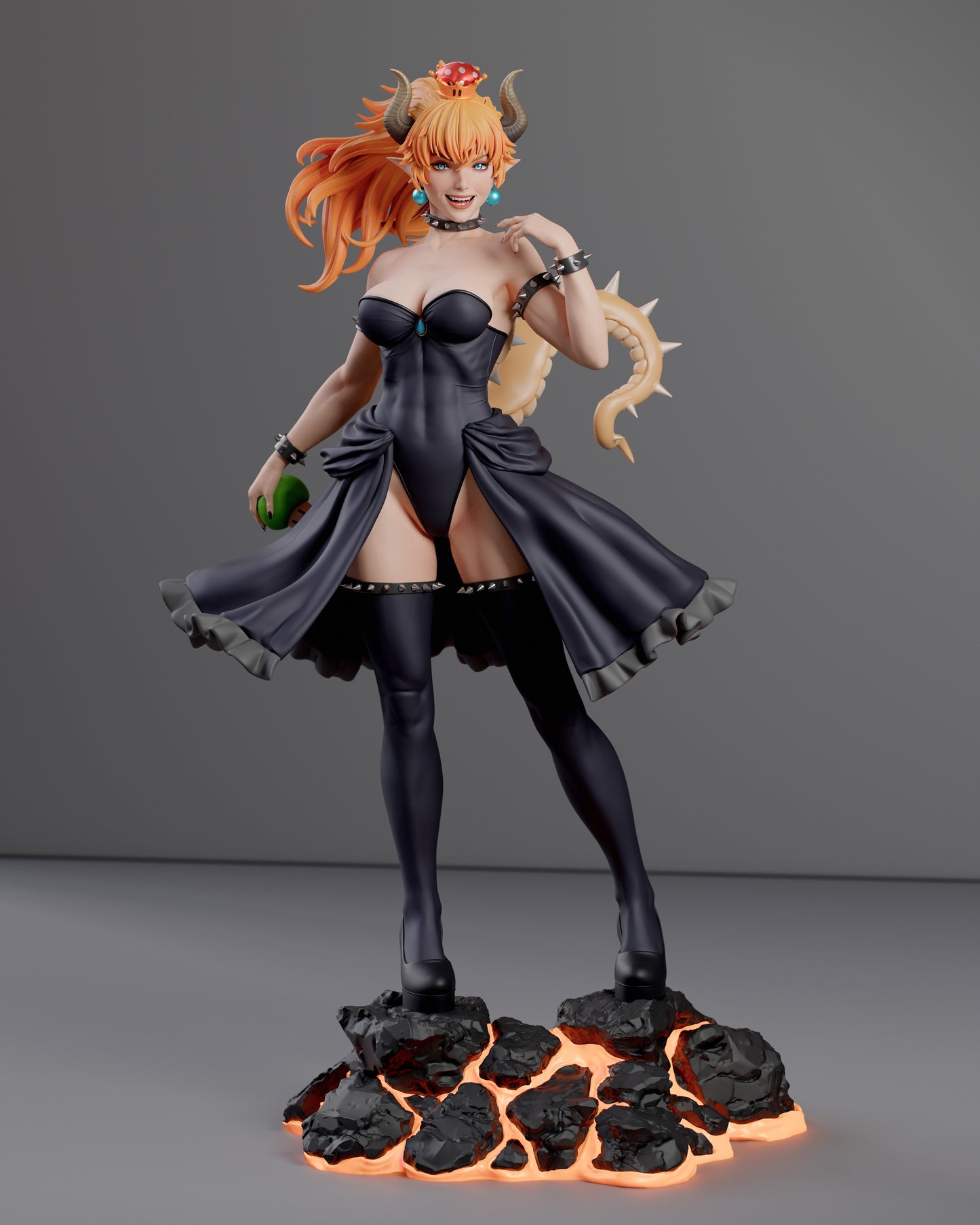Bowsette - Unassembled and Unpainted Garage Kit - Model Designed by Abe3D/Davi