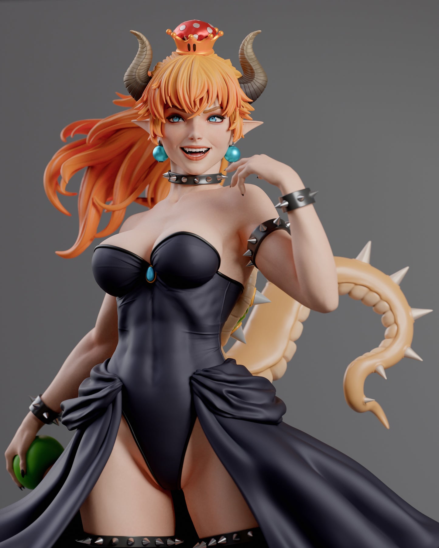 Bowsette - Unassembled and Unpainted Garage Kit - Model Designed by Abe3D/Davi