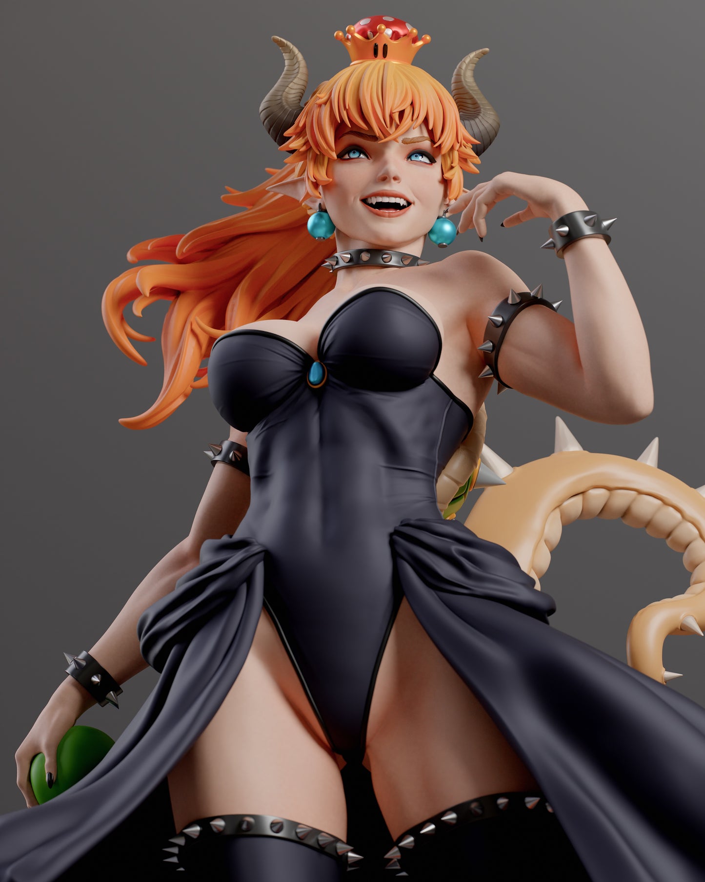 Bowsette - Unassembled and Unpainted Garage Kit - Model Designed by Abe3D/Davi