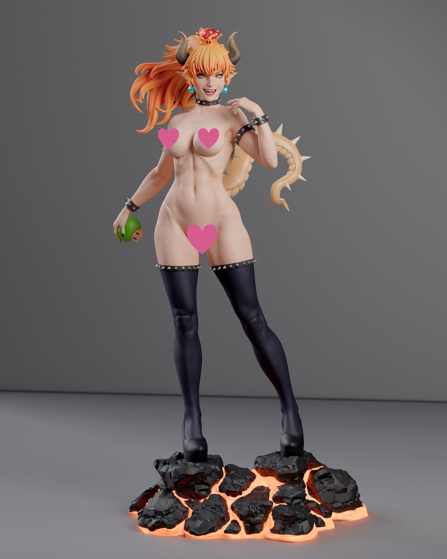Bowsette NSFW - Unassembled and Unpainted Garage Kit - Model Designed by Abe3d/Davi