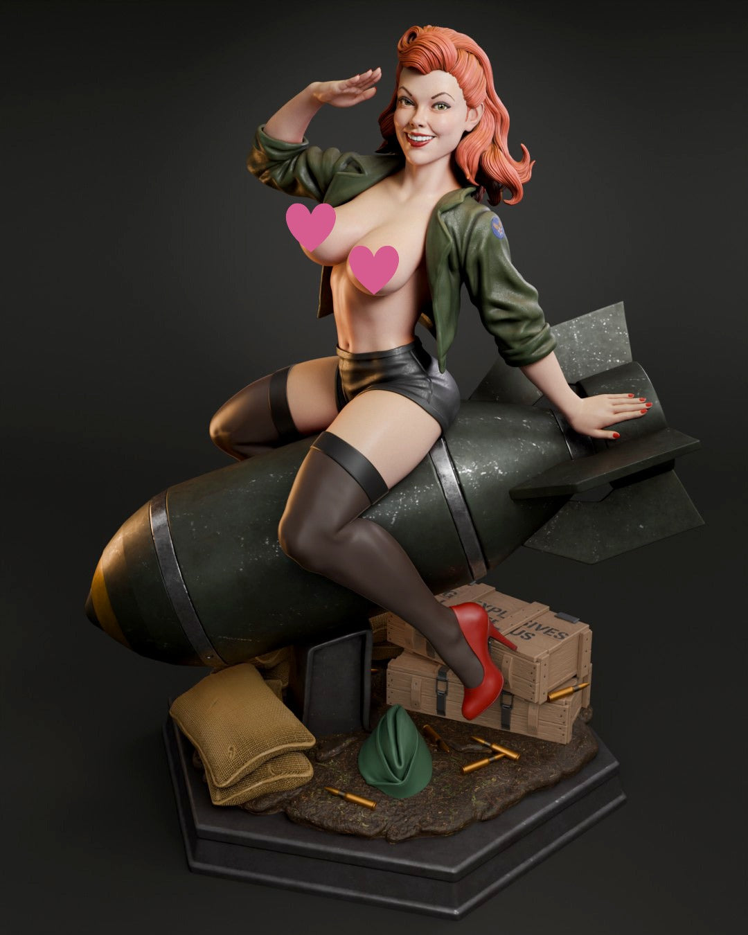 Air Force Bombshell NSFW - Unassembled and Unpainted Garage Kit - Model Designed by Abe3D/Stopa