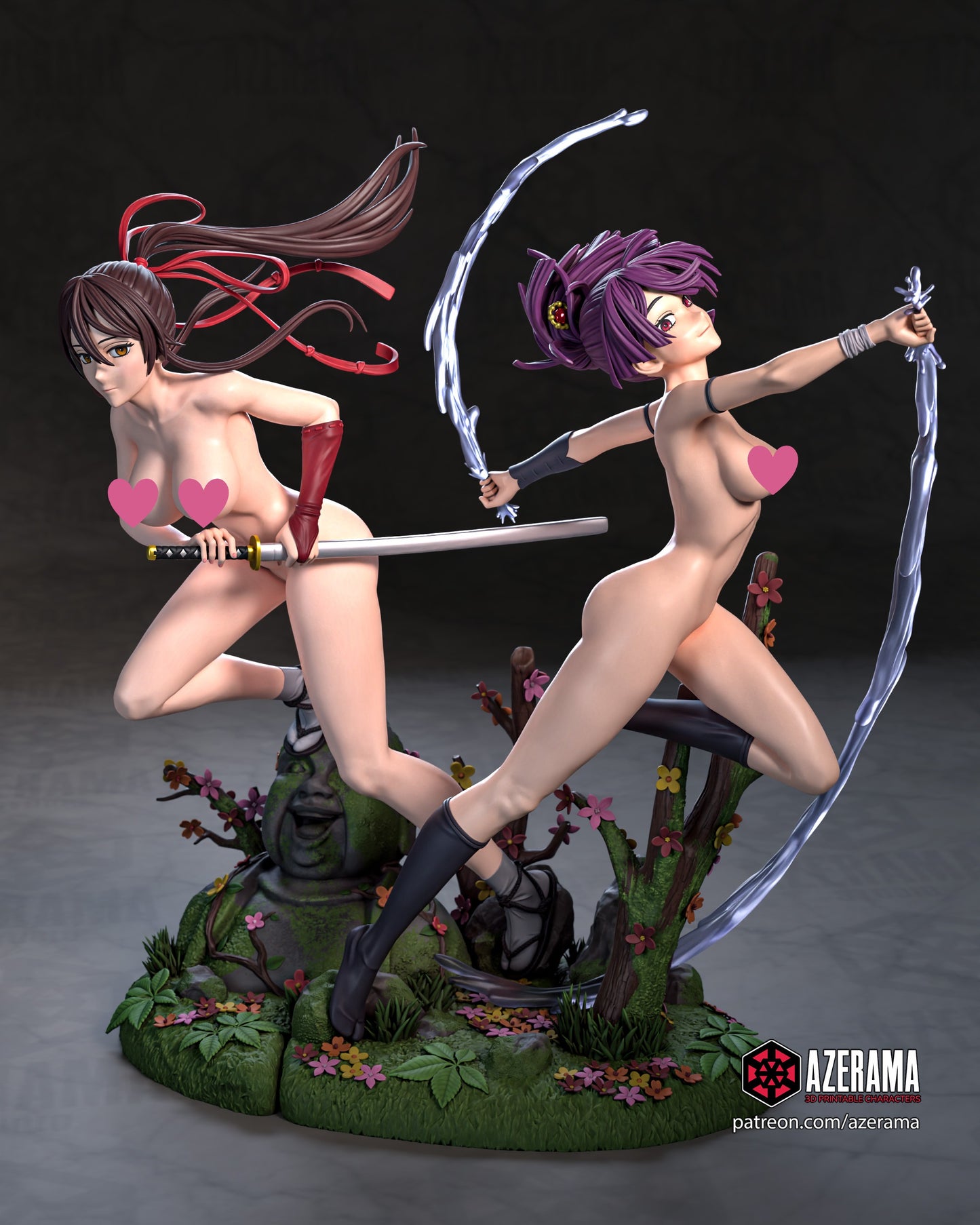 Yuzuriha x Sagiri NSFW - Unassembled and Unpainted Garage Kit - Model Designed by Azerama