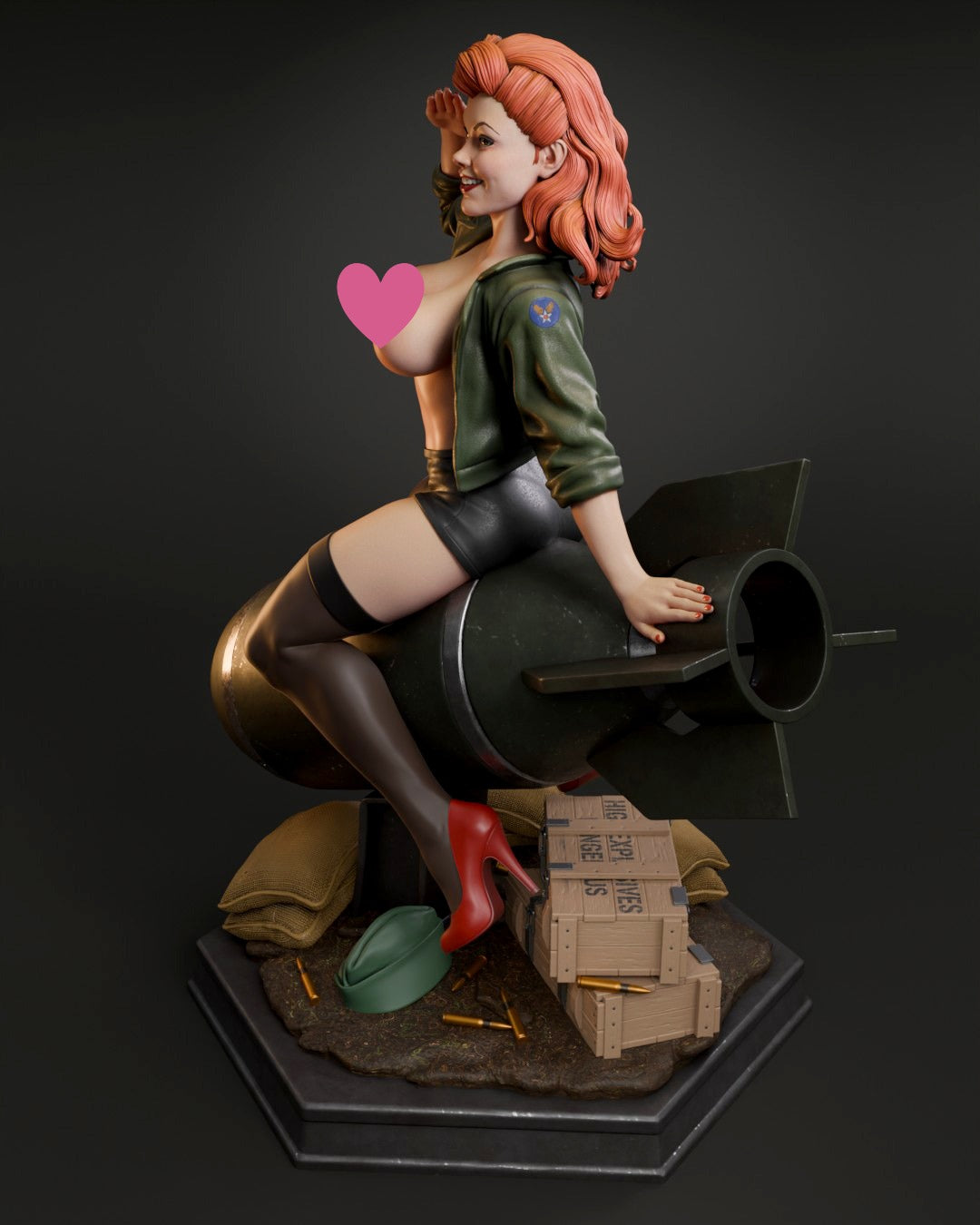Air Force Bombshell NSFW - Unassembled and Unpainted Garage Kit - Model Designed by Abe3D/Stopa