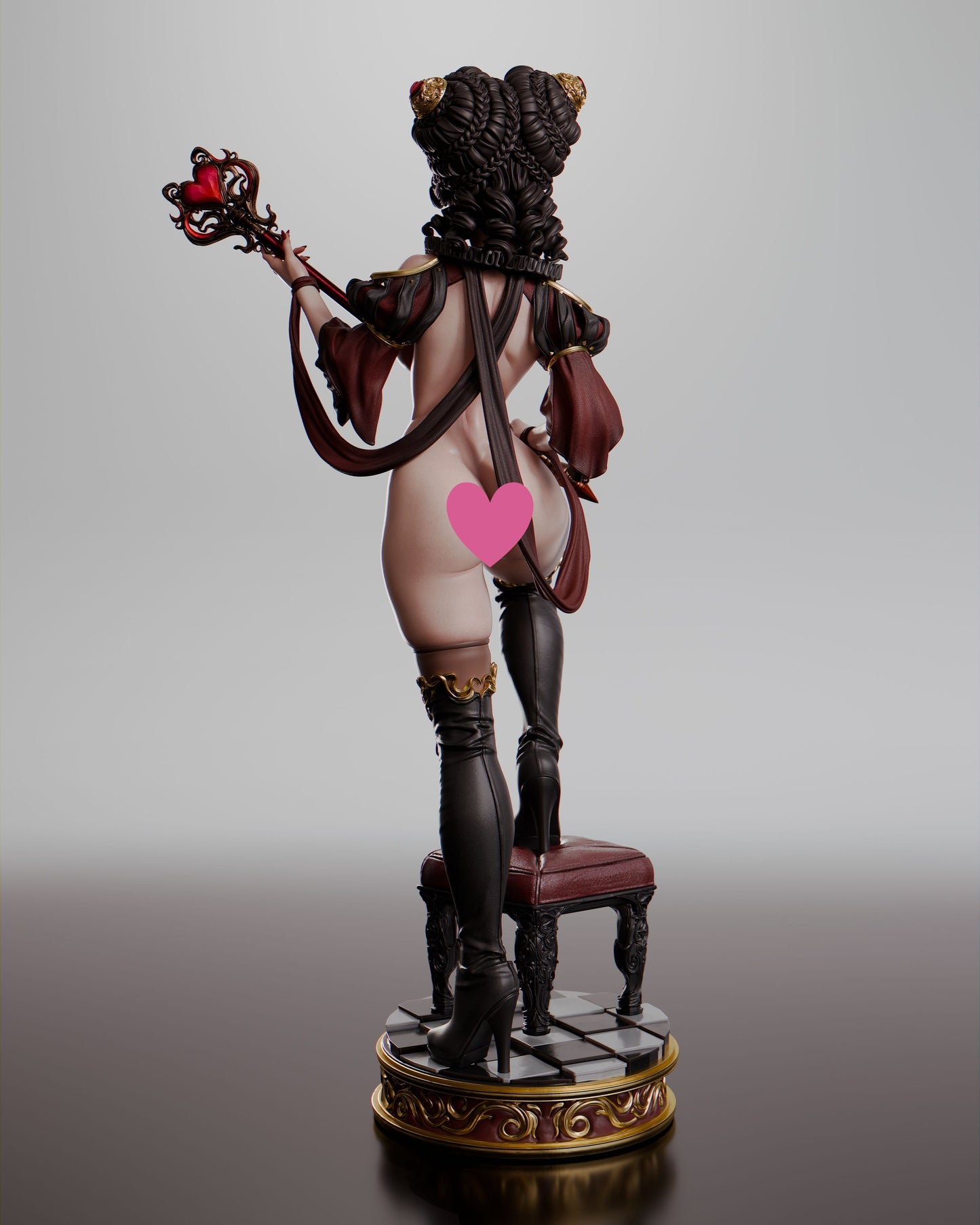 Queen of Hearts NSFW - Unassembled and Unpainted Garage Kit - Model Designed by Abe3D/Davi