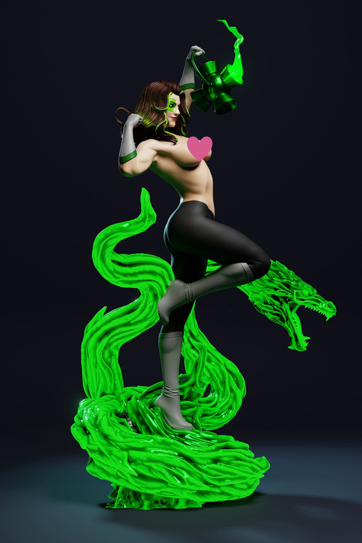 Jessica Cruz Green Lantern NSFW - Unassembled and Unpainted Garage Kit - Model Designed by Abe3D/Marcio