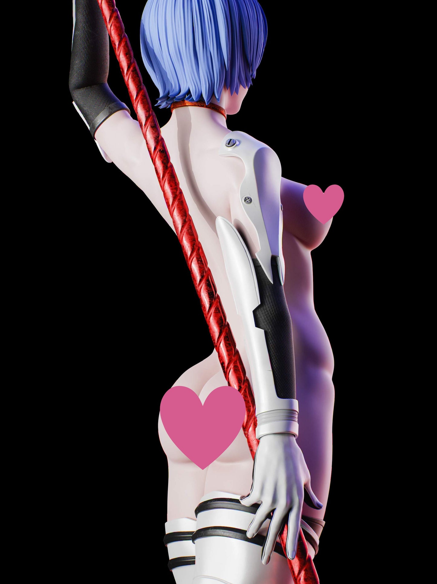 Rei NSFW (HEAD VARIANT INCLUDED) - Unassembled and Unpainted Garage Kit - Model Designed by Abe3D/Dangelo