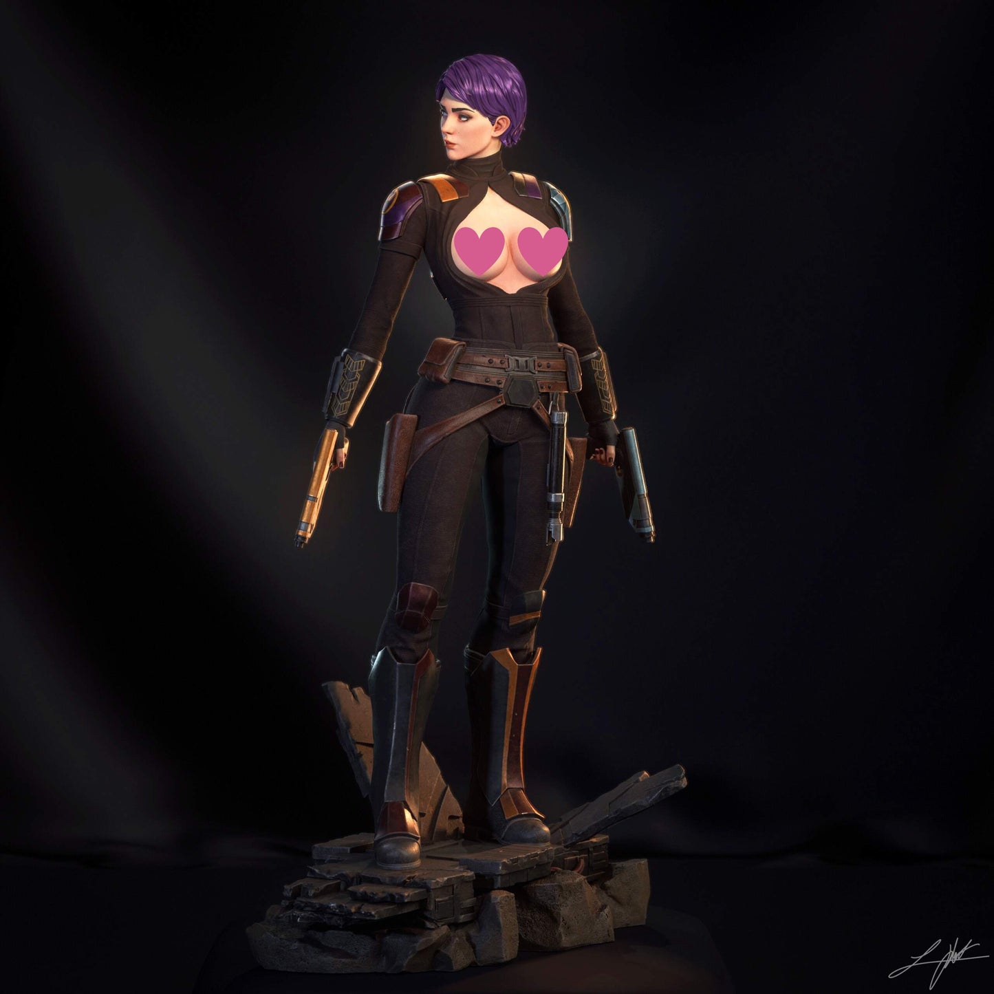 Sabine NSFW - Unassembled and Unpainted Garage Kit - Model Designed by Abe3D