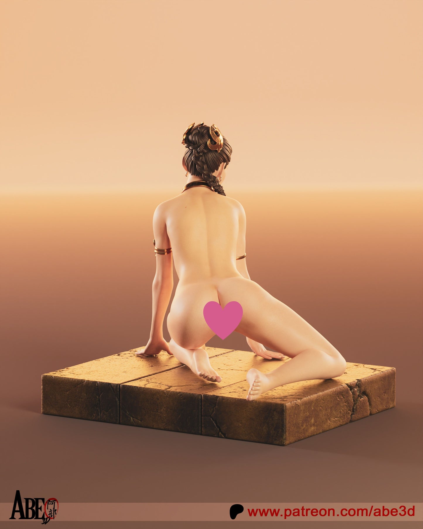 Princess Leia NSFW - Unassembled and Unpainted Garage Kit - Model Designed by Abe3D