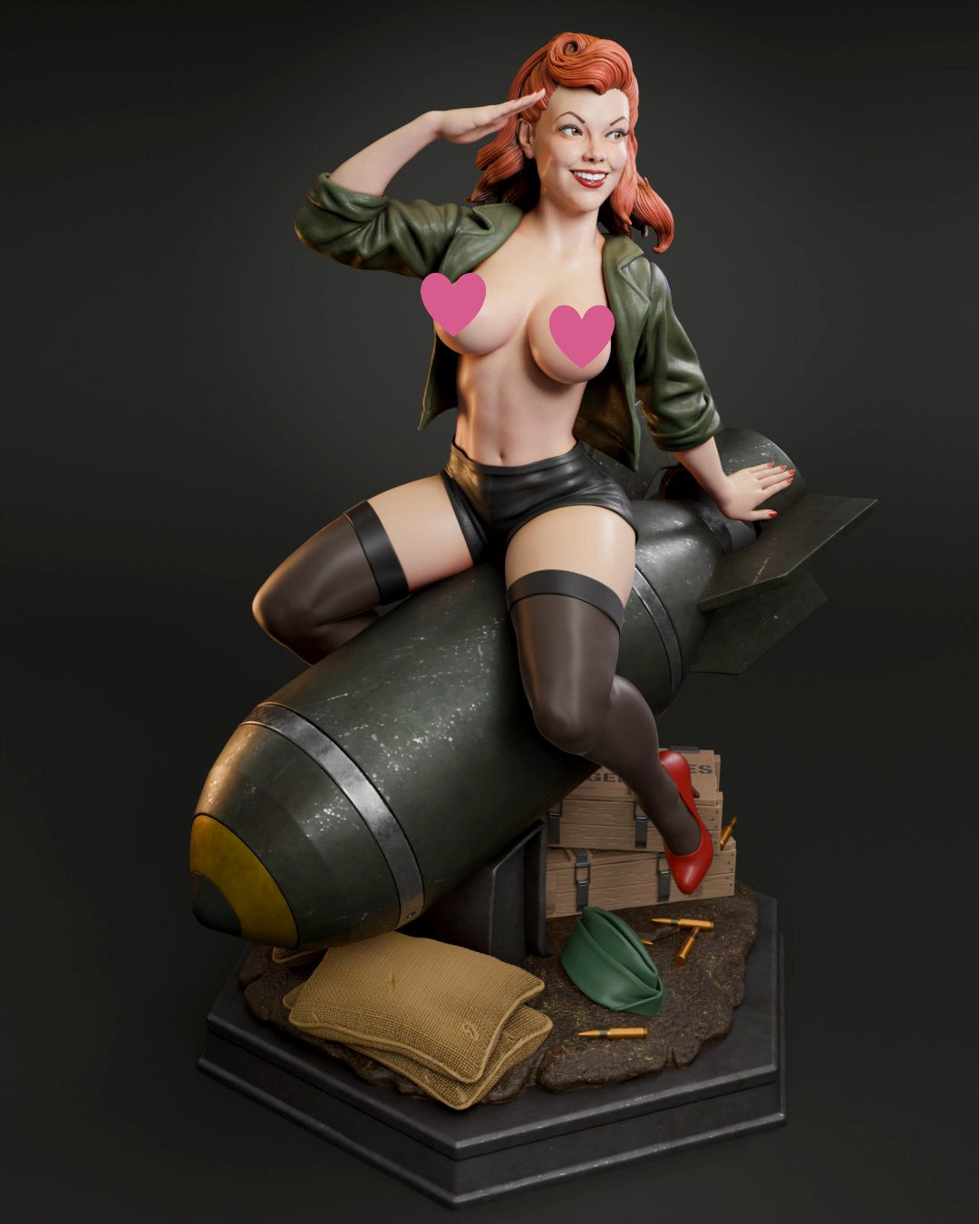 Air Force Bombshell NSFW - Unassembled and Unpainted Garage Kit - Model Designed by Abe3D/Stopa