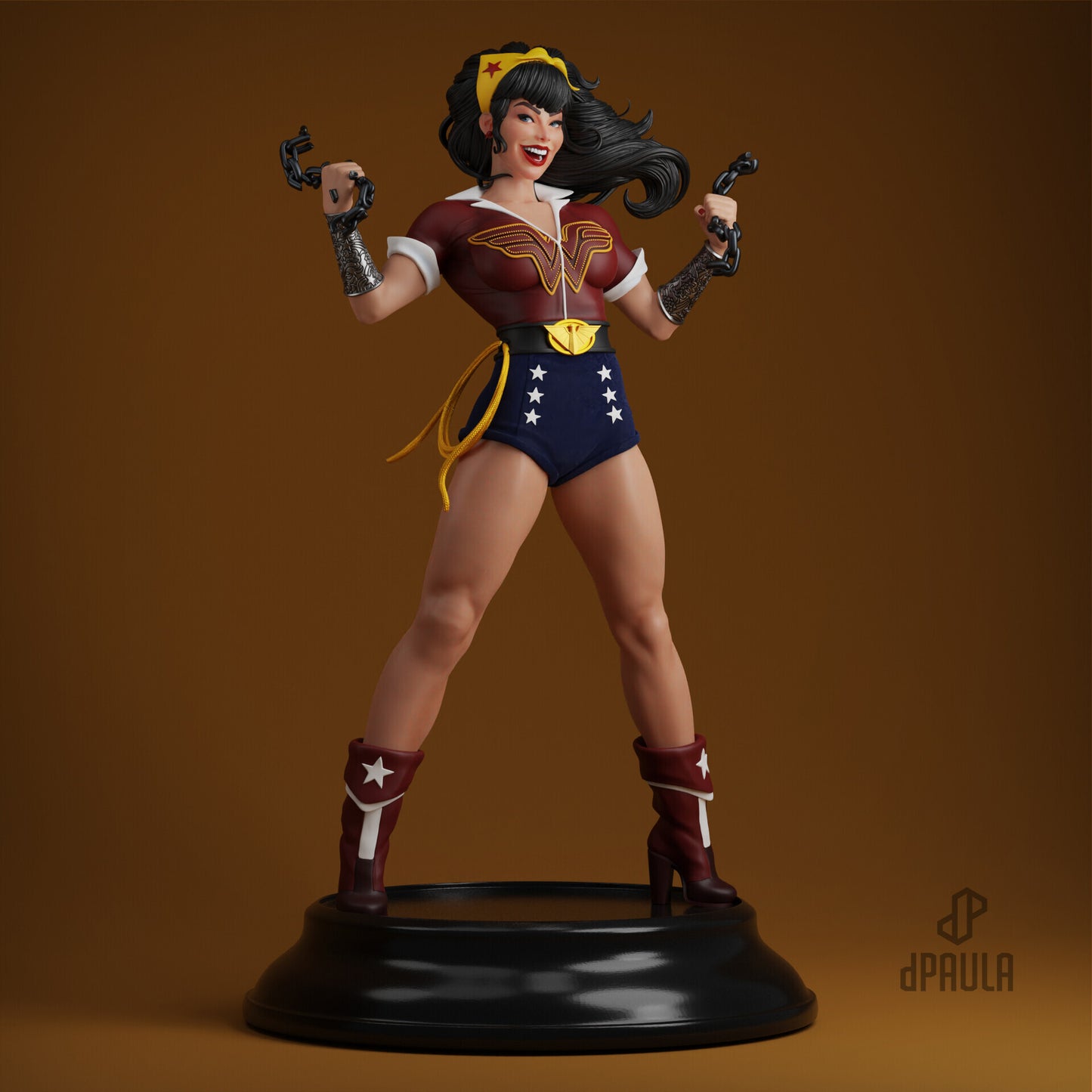 Wonder Woman Bombshell (VARIANT PARTS INCLUDED) - Unassembled and Unapinted Garage Kit - Model Designed by Abe3D/DePaula