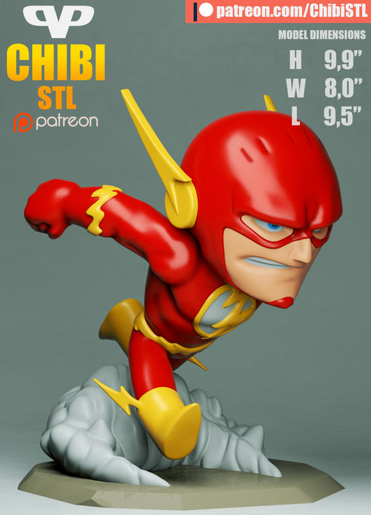 Flash - Unassembled and Unpainted Garage Kit - Model Designed by ChibiSTL