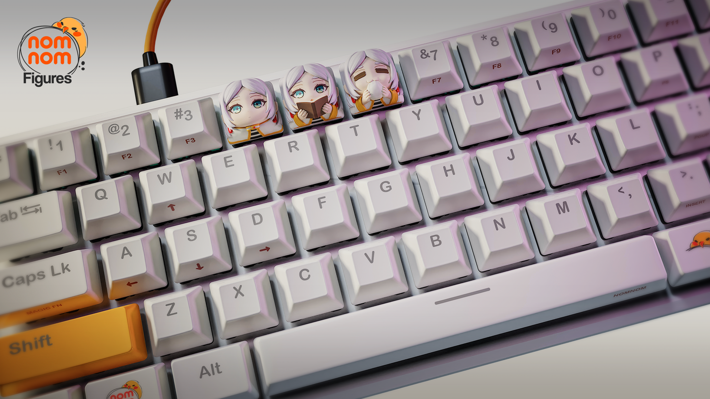 Frieren Keycaps - UNPAINTED - Model Designed by NomNom Figures