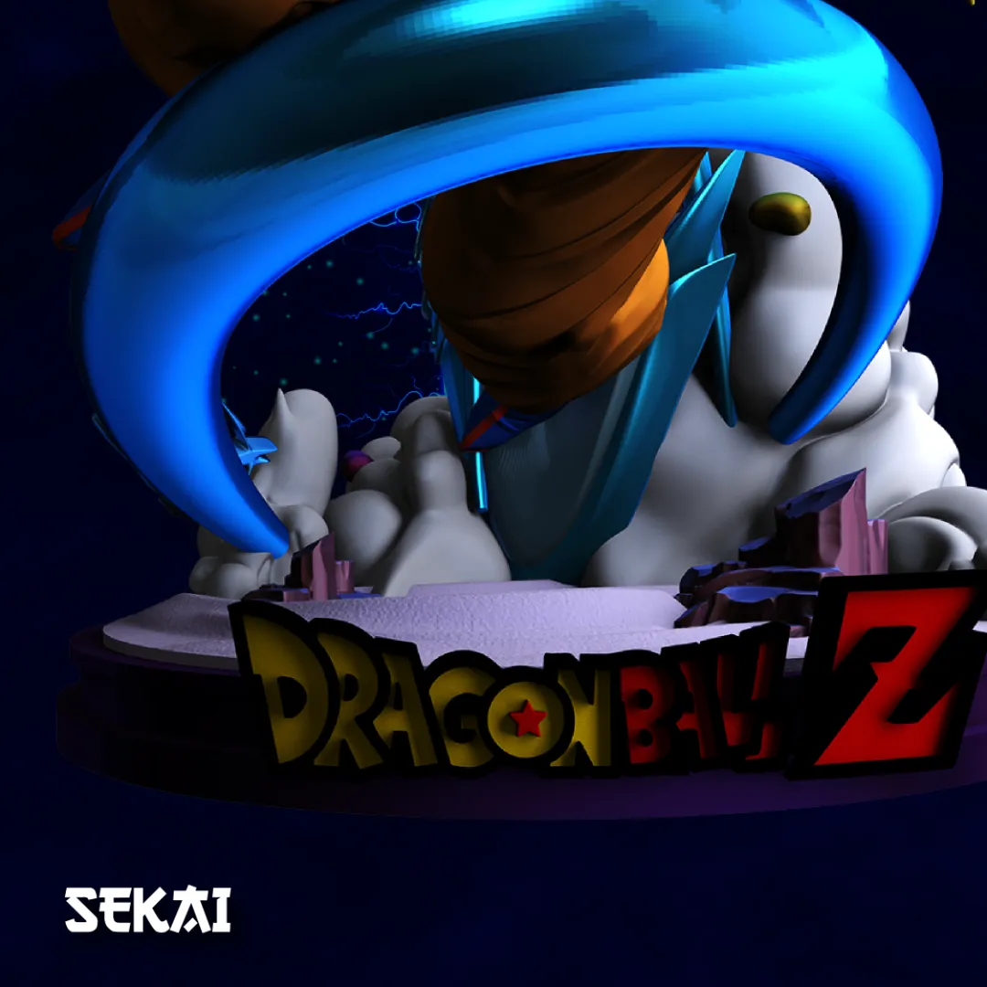 SSJ3 Goku - Unassembled and Unpainted Garage Kit - Model Designed by Sekai3D