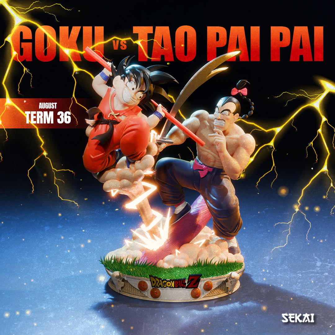 Goku vs Tao Pai Pai - Unassembled and Unpainted Garage Kit - Model Designed by Sekai3D