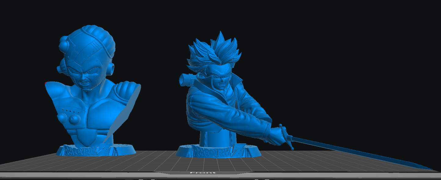 Trunks vs Frieza - Unassembled and Unpainted Garage Kit - Model Designed by Sekai3D