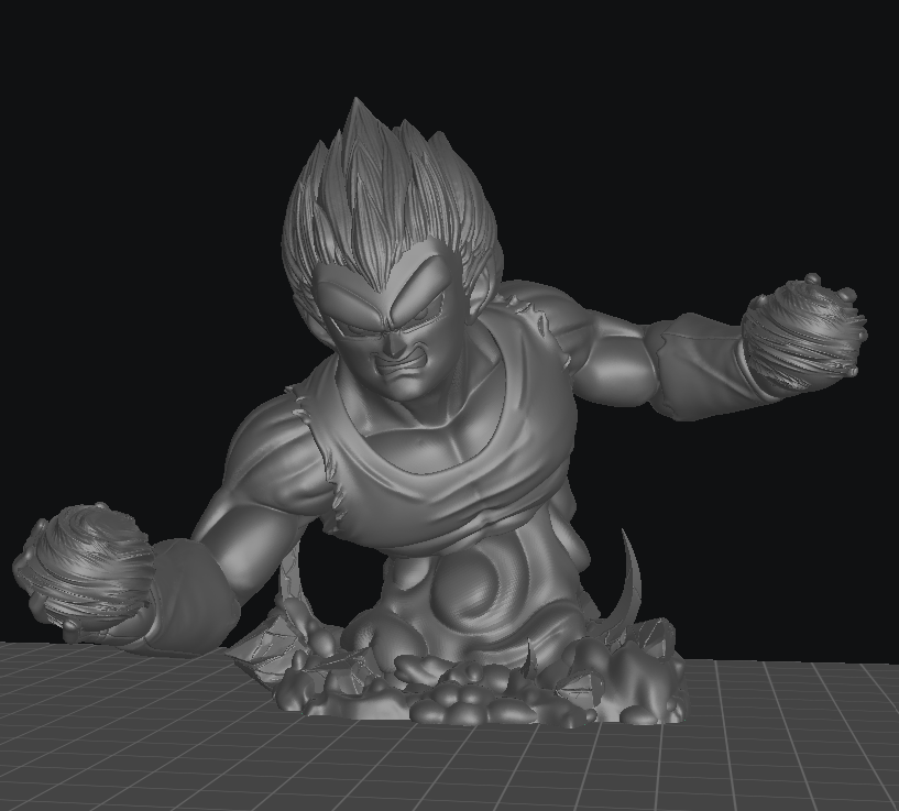 Vegeta vs Toppo Diorama - Unassembled and Unpainted Garage Kit - Model Designed by Sekai3D