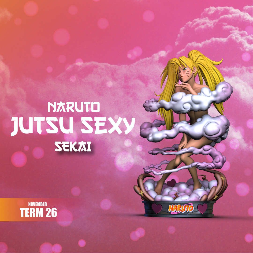 Naruto Sexy Jutsu - Unassembled and Unpainted Garage Kit - Model Designed by Sekai3D