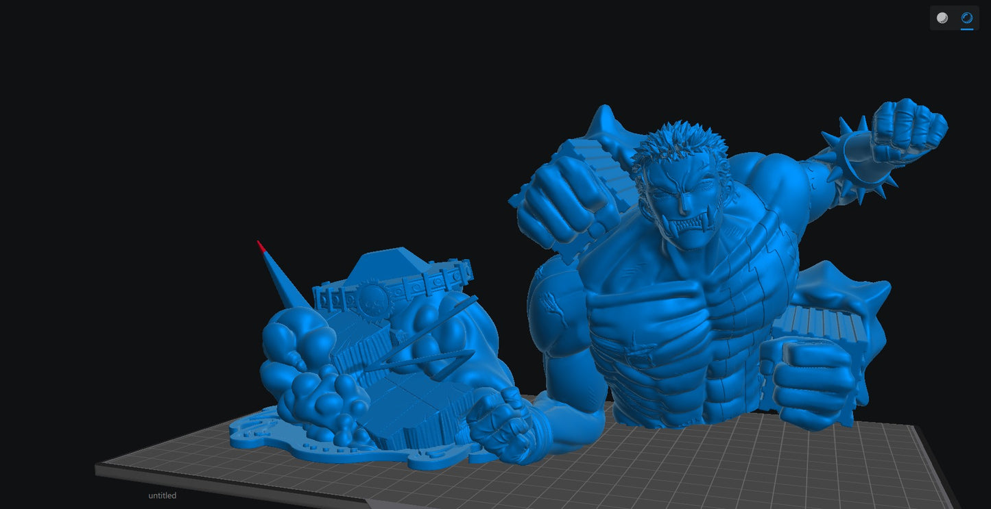 Luffy vs Katakuri Diorama - Unassembled and Unpainted Garage Kit - Model Designed by Sekai3D
