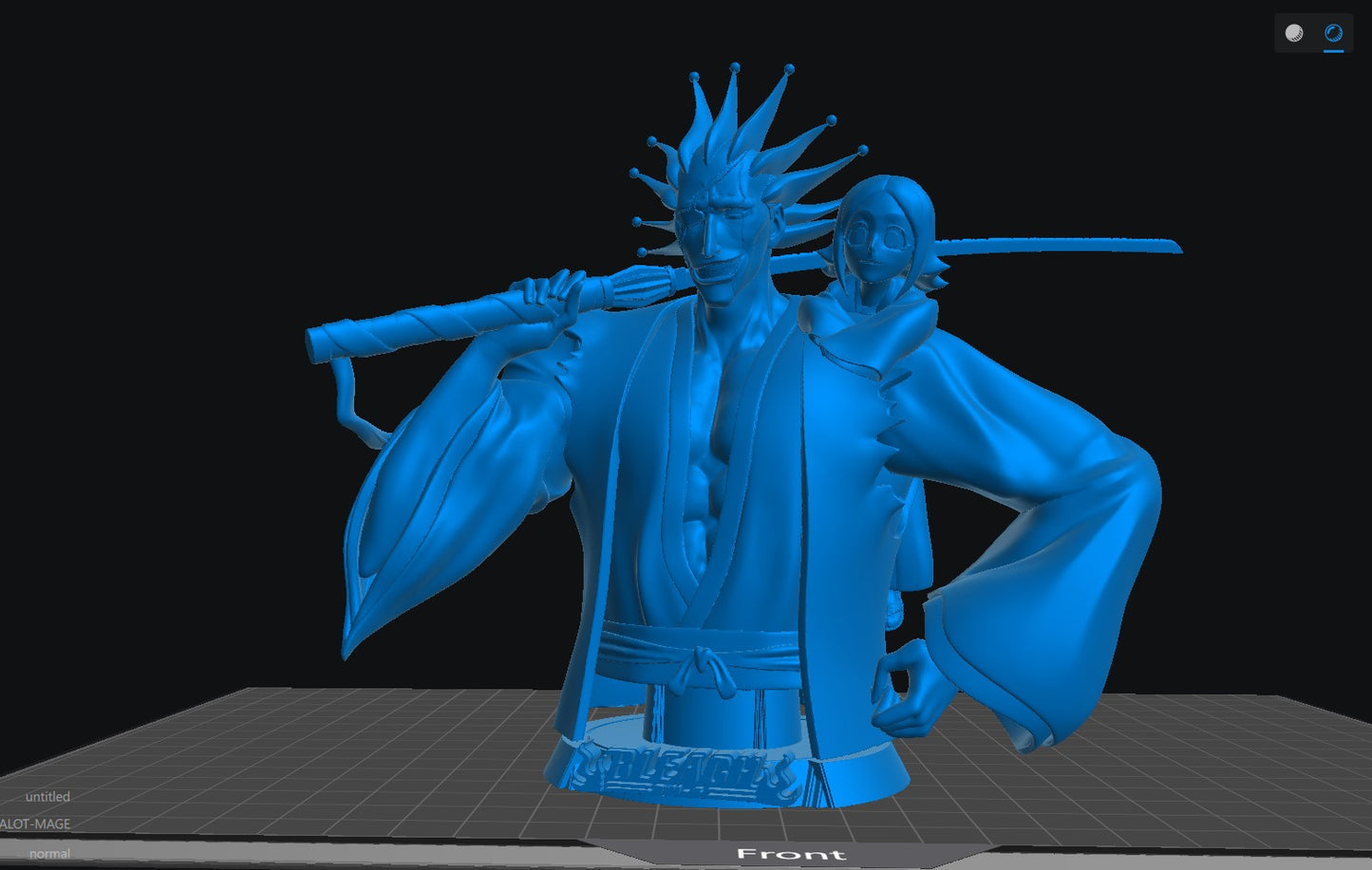 Kenpachi and Yachiru - Unassembled and Unpainted Garage Kit - Model Designed by Sekai3D
