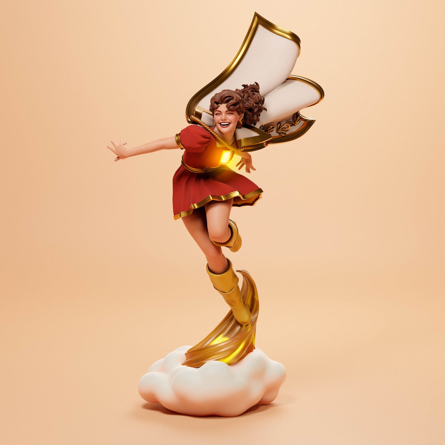 Mary Marvel - Unassembled and Unpainted Garage Kit - Model Designed by Abe3d/DePaula