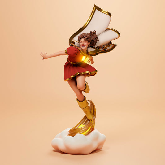 Mary Marvel - Unassembled and Unpainted Garage Kit - Model Designed by Abe3d/DePaula