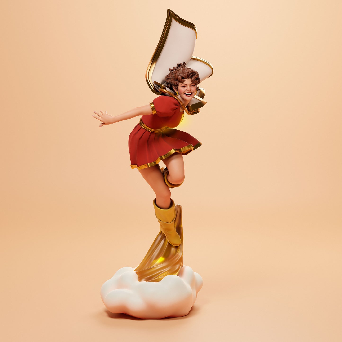 Mary Marvel - Unassembled and Unpainted Garage Kit - Model Designed by Abe3d/DePaula