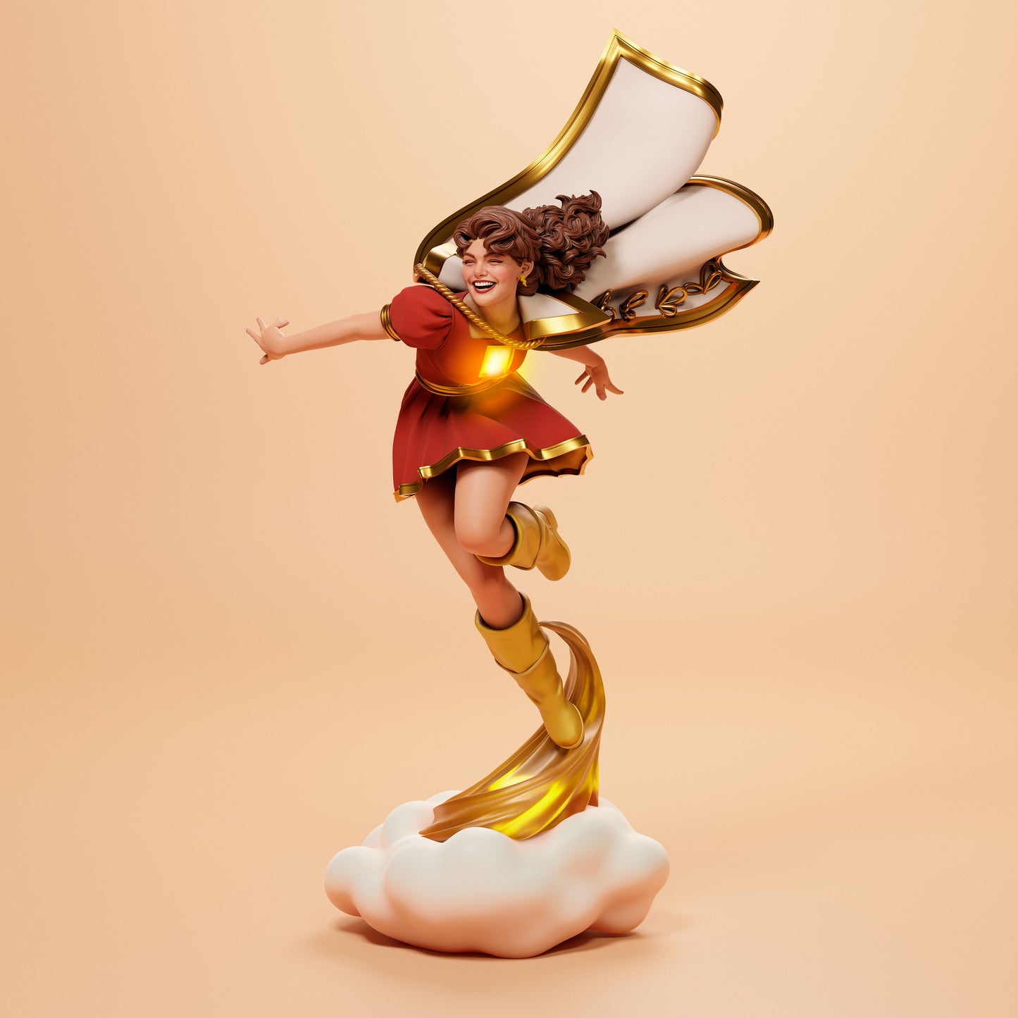 Mary Marvel - Unassembled and Unpainted Garage Kit - Model Designed by Abe3d/DePaula