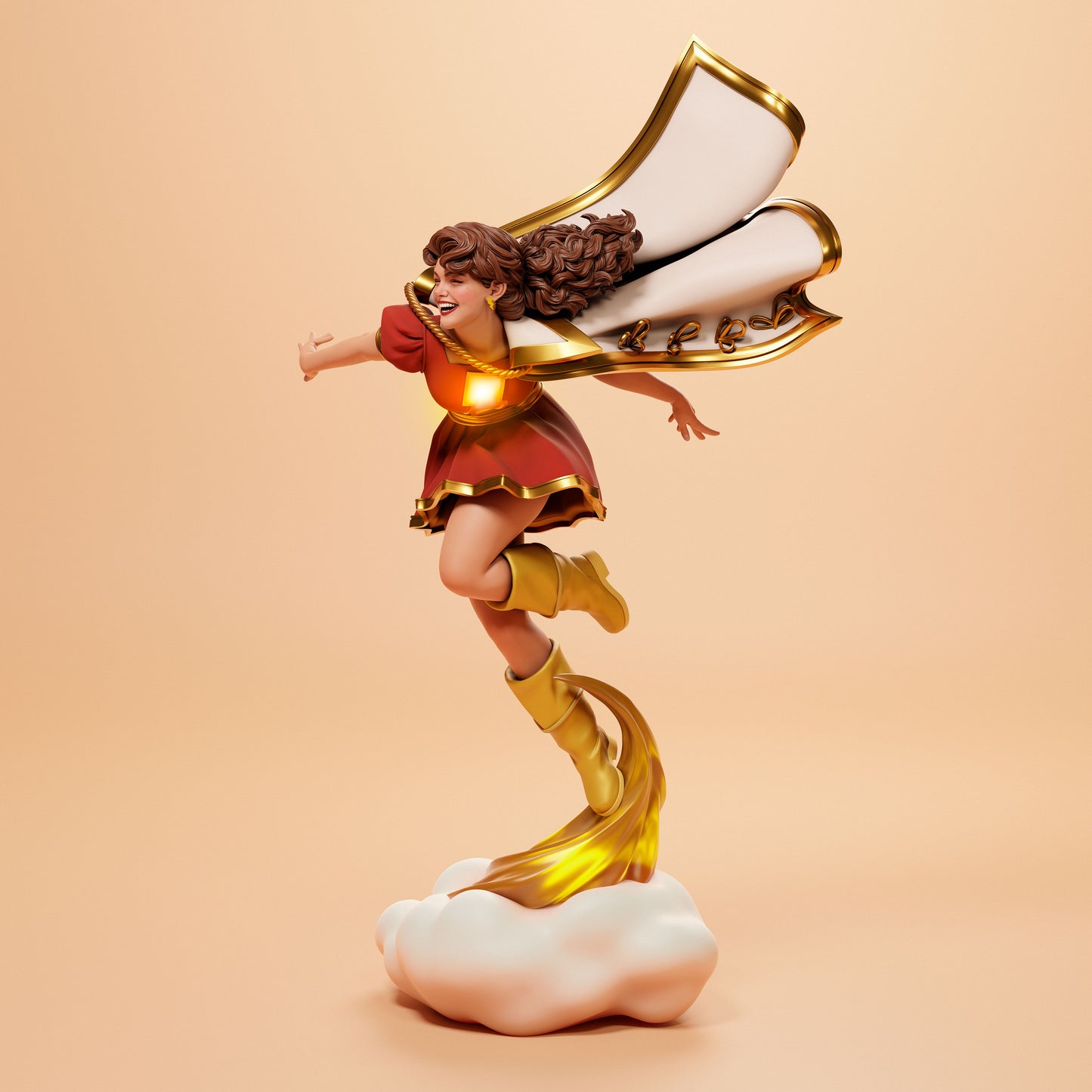 Mary Marvel - Unassembled and Unpainted Garage Kit - Model Designed by Abe3d/DePaula