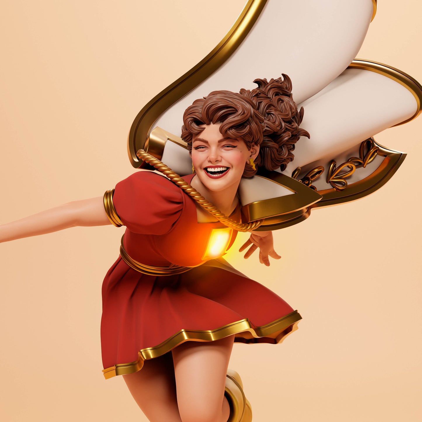 Mary Marvel - Unassembled and Unpainted Garage Kit - Model Designed by Abe3d/DePaula