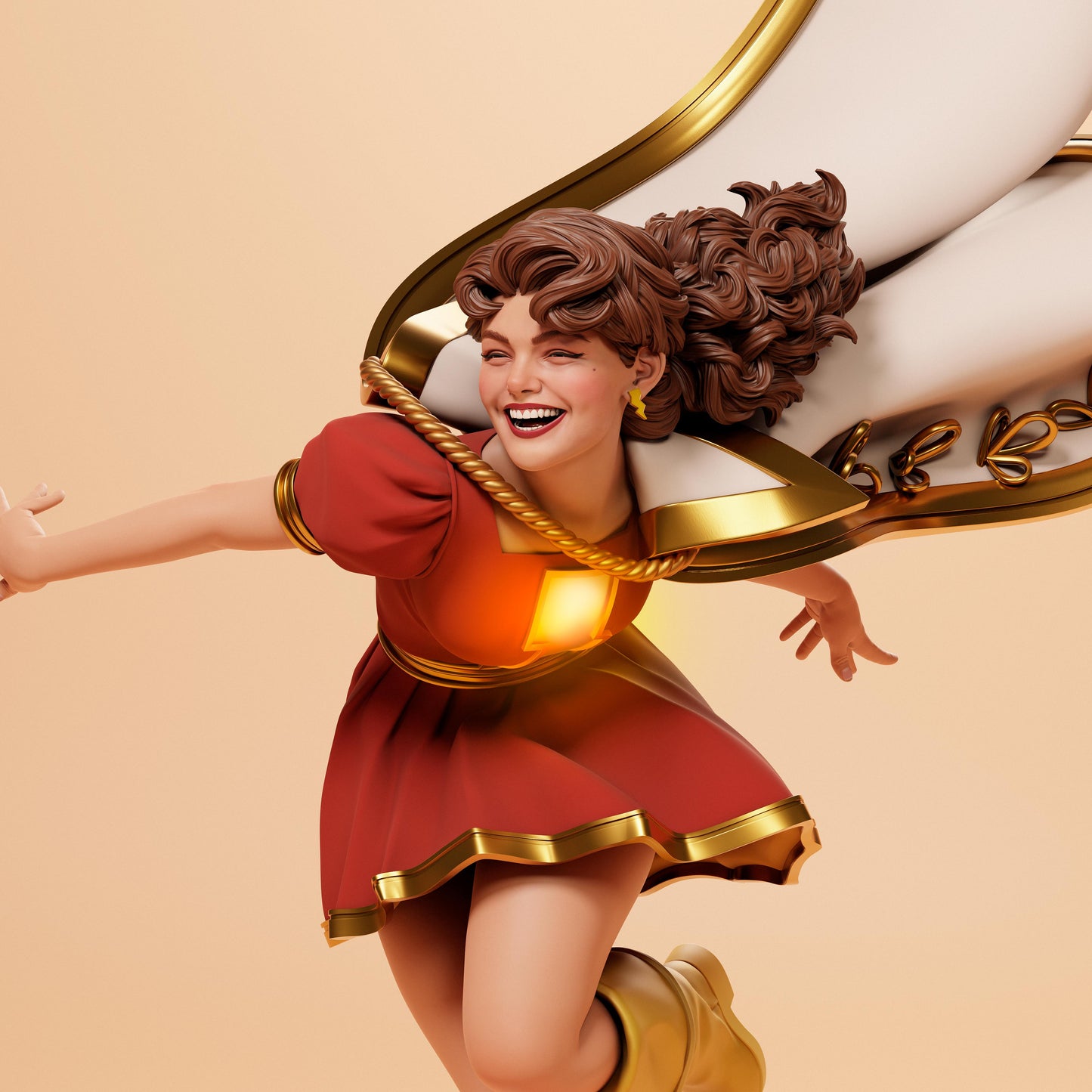 Mary Marvel - Unassembled and Unpainted Garage Kit - Model Designed by Abe3d/DePaula