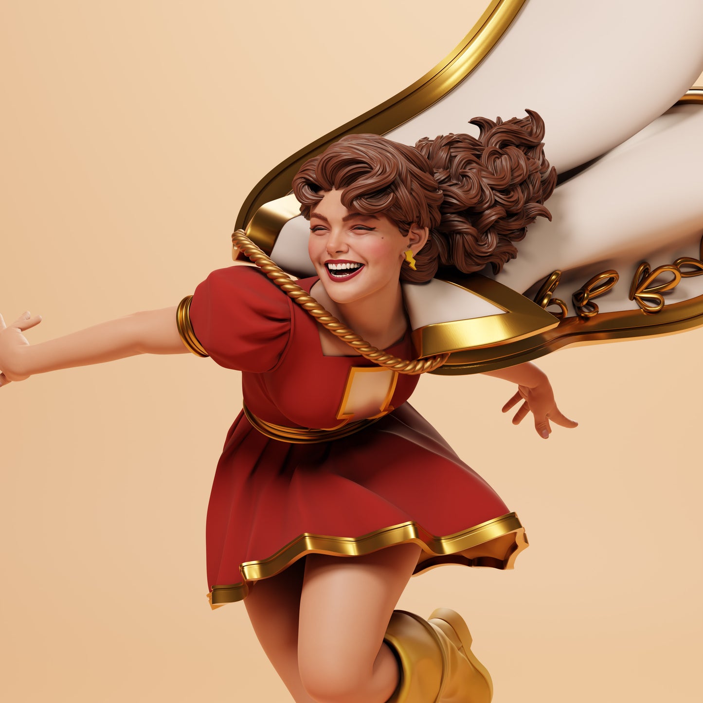 Mary Marvel - Unassembled and Unpainted Garage Kit - Model Designed by Abe3d/DePaula