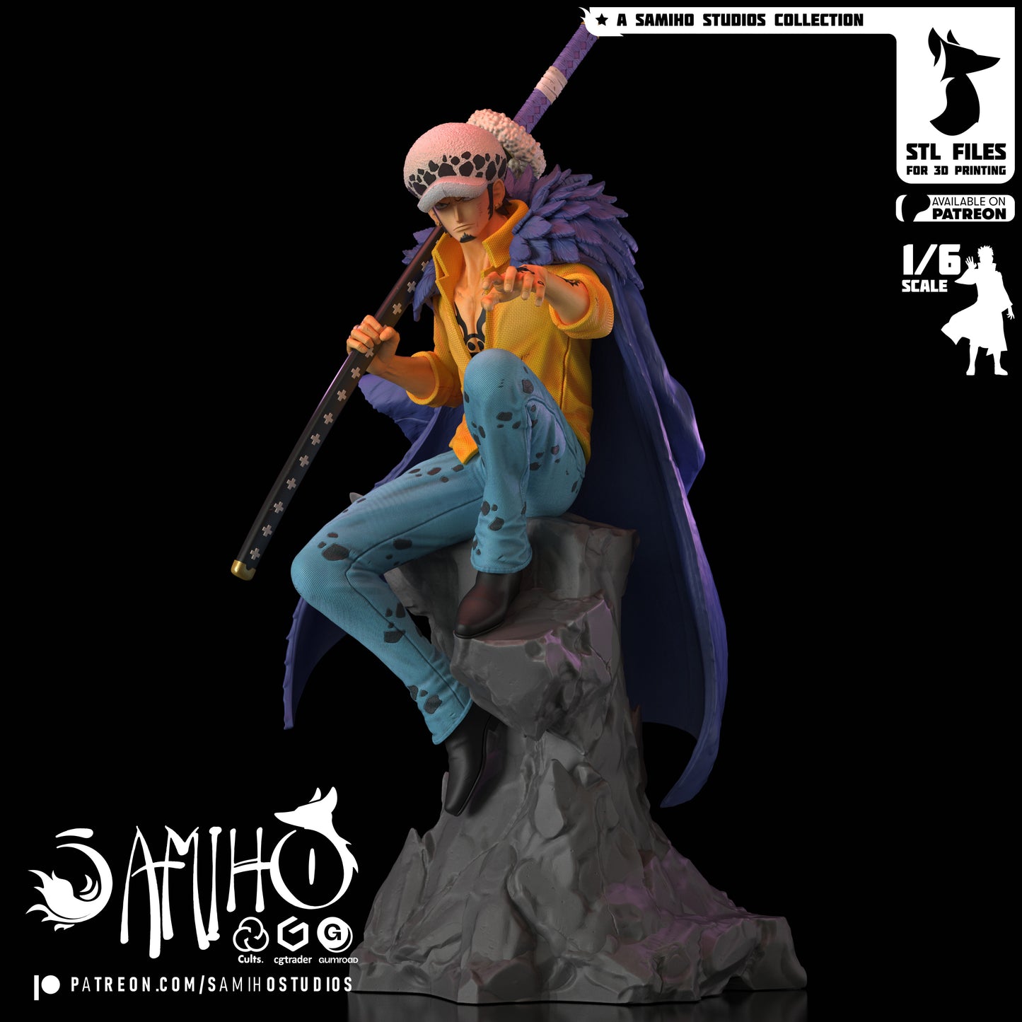 Law - Unassembled and Unpainted Garage Kit - Model Designed by Samiho Studios