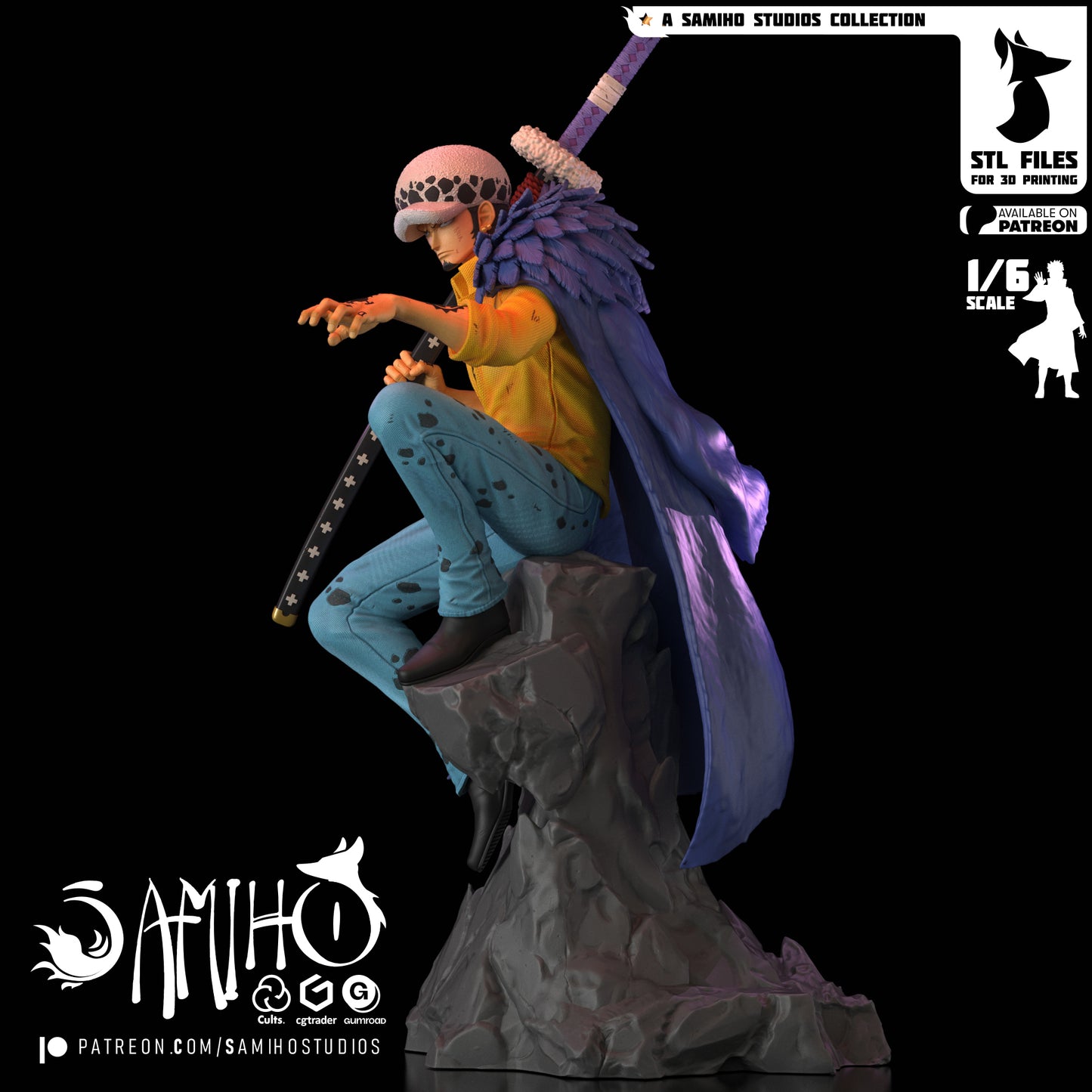 Law - Unassembled and Unpainted Garage Kit - Model Designed by Samiho Studios