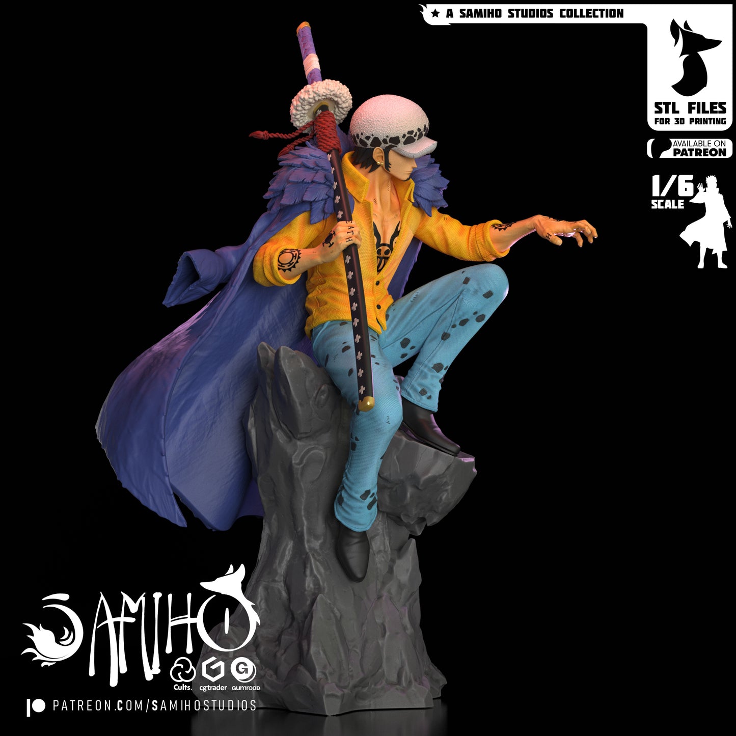 Law - Unassembled and Unpainted Garage Kit - Model Designed by Samiho Studios