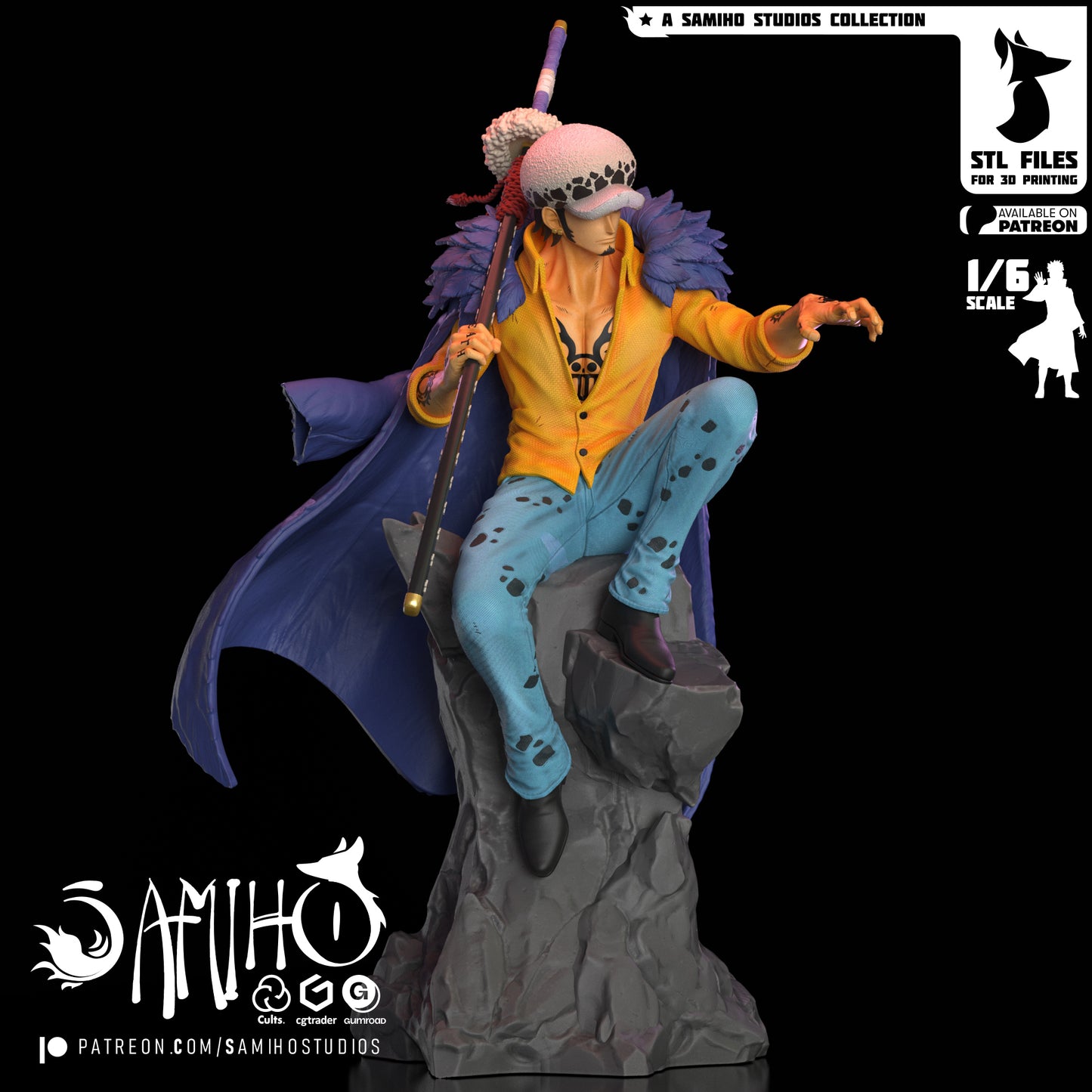 Law - Unassembled and Unpainted Garage Kit - Model Designed by Samiho Studios