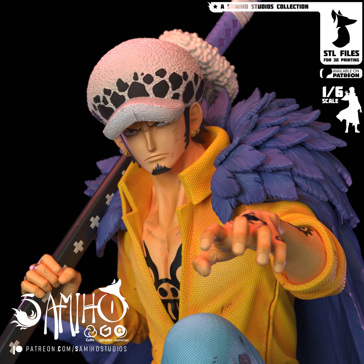 Law - Unassembled and Unpainted Garage Kit - Model Designed by Samiho Studios