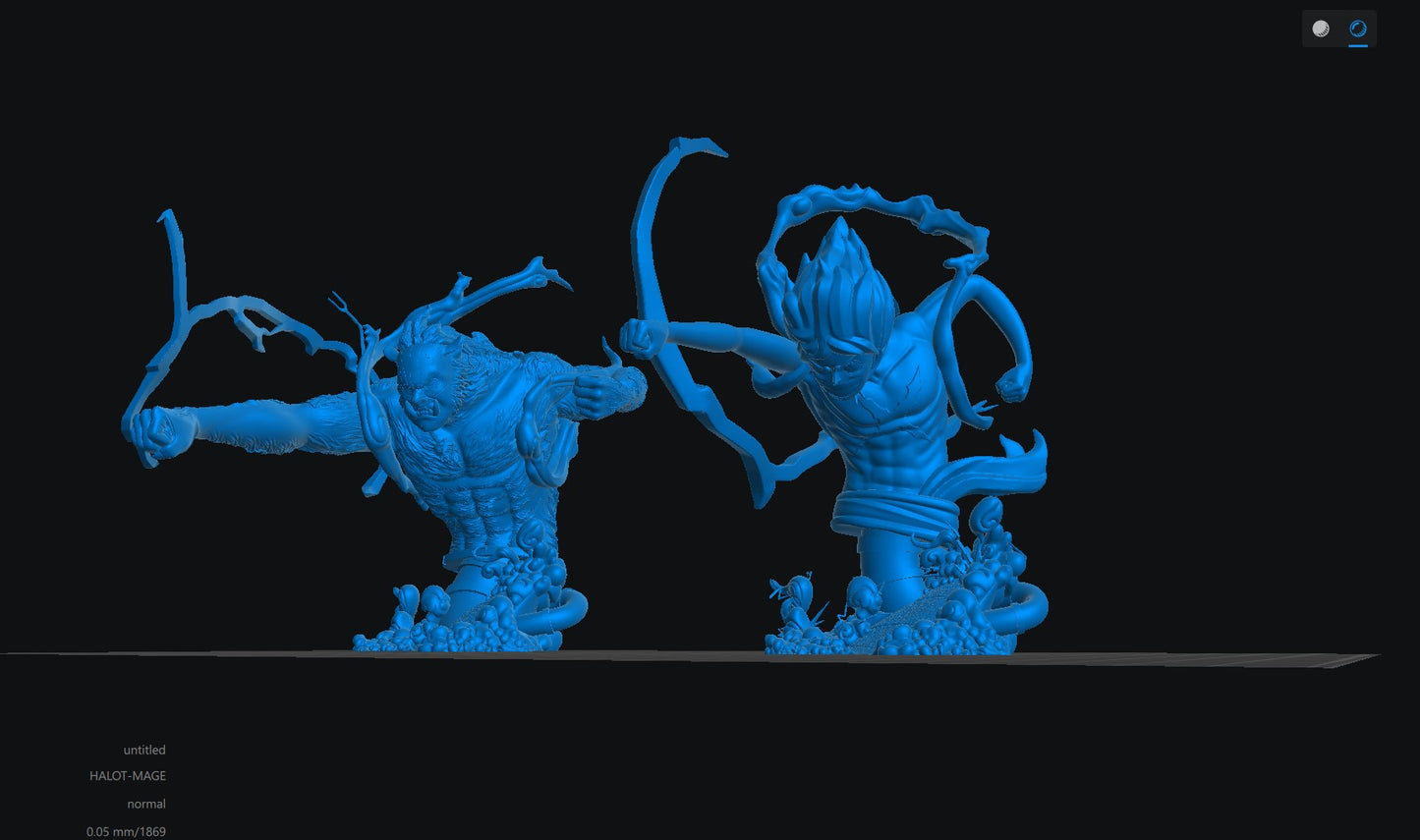Luffy vs Lucci Diorama - Unassembled and Unpainted Garage Kit - Model Designed by Sekai3D